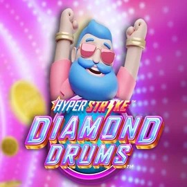 Hyper Strike Diamond Drums by Gameburger Studios, showcased at tiki-taka-casino.nl – game logo
