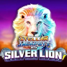 Stellar Jackpots with Silver Lion logo by Lightning Box Game at Tikitaka Casino